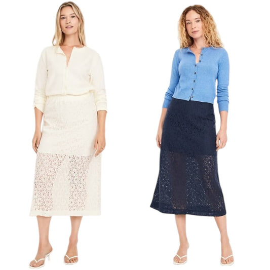 Old Navy High-Waisted Lace Midi Skirt - #798241 -