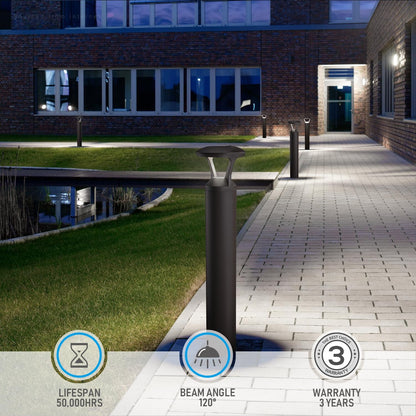 LEONLITE 3CCT LED Bollard Landscape Pathway Light, 42" 14W/19W/24W Adjustable Wt