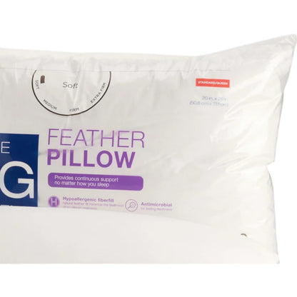 The Big One Feather Pillow – Standard/Queen Size - Soft - 20 x 28 inches