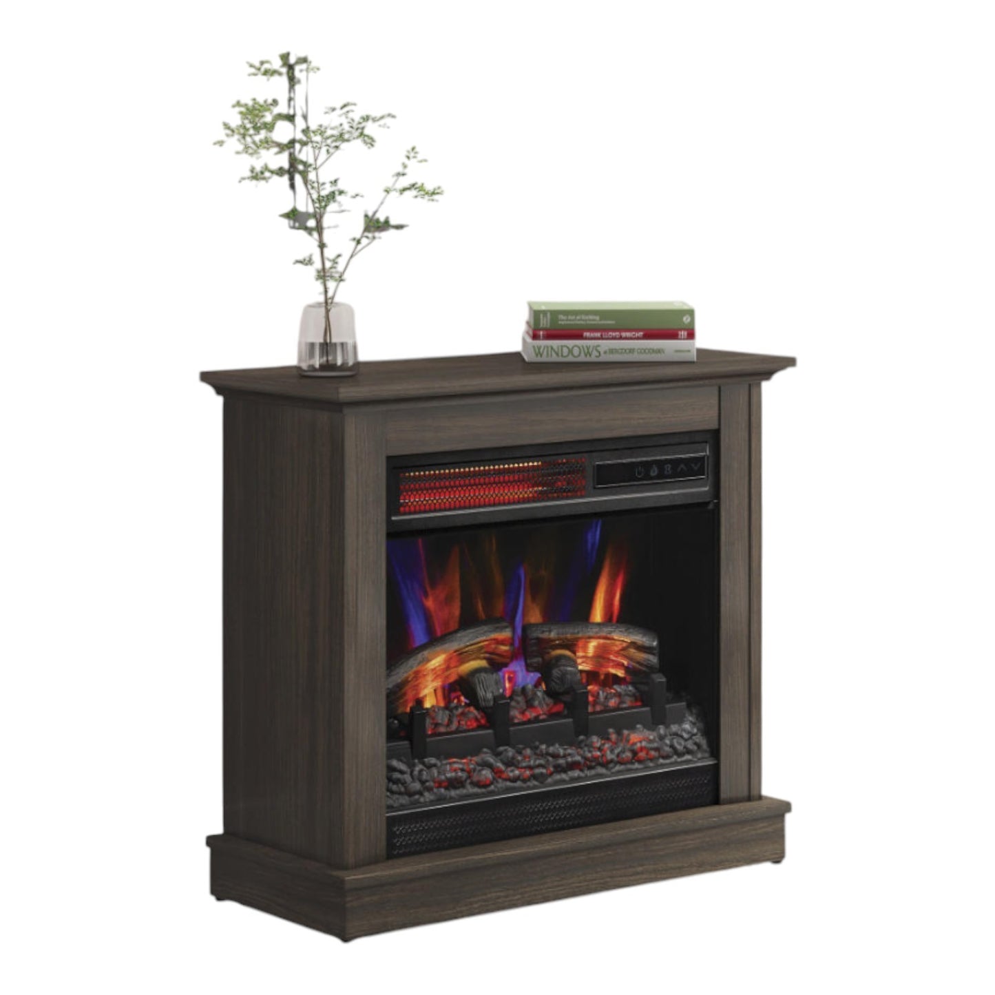 ChimneyFree Higgins 25" Waverly Oak Wall Mantel Electric Fireplace 18RM309-PO132