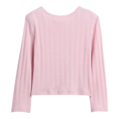 Baby Gap & Toddler Pointelle Long Sleeve T-Shirt | Color = Orchid & Pink