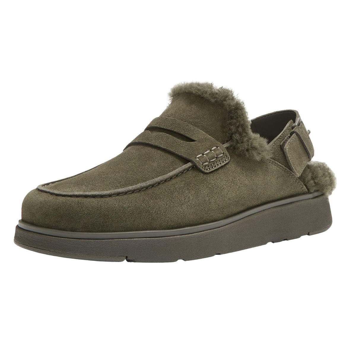FitFlop Women's Gen-FF Suede Shearling Loafer Back-Strap Mules