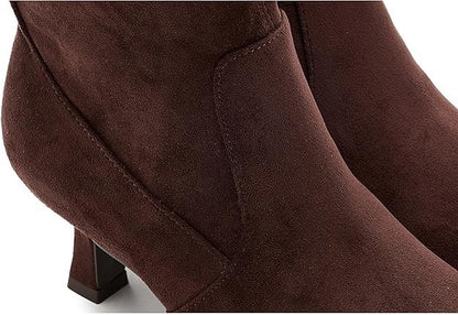 Dolce Vita DV Lalana Boots Womens Size 7 Brown Faux Suede Ankle Booties New