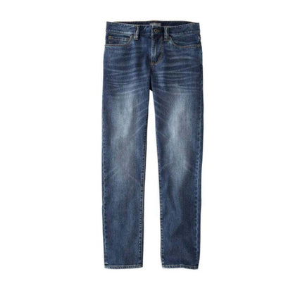Men's Signature Five-Pocket Stretch Jeans, Slim Straight, Deep Blue ,Various