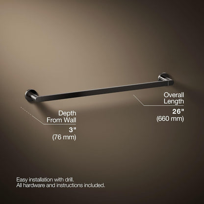 Kohler 73142-BV Composed® 24" Towel bar, Vibrant Brushed Bronze