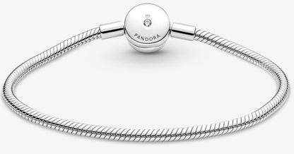 AUTHENTIC PANDORA (590038C01-23) Halo Snake Chain Bracelet