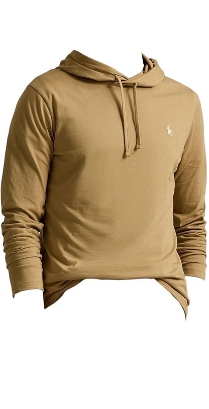 Polo Ralph Lauren Men's Jersey Hooded T-Shirt, Cafe Tan