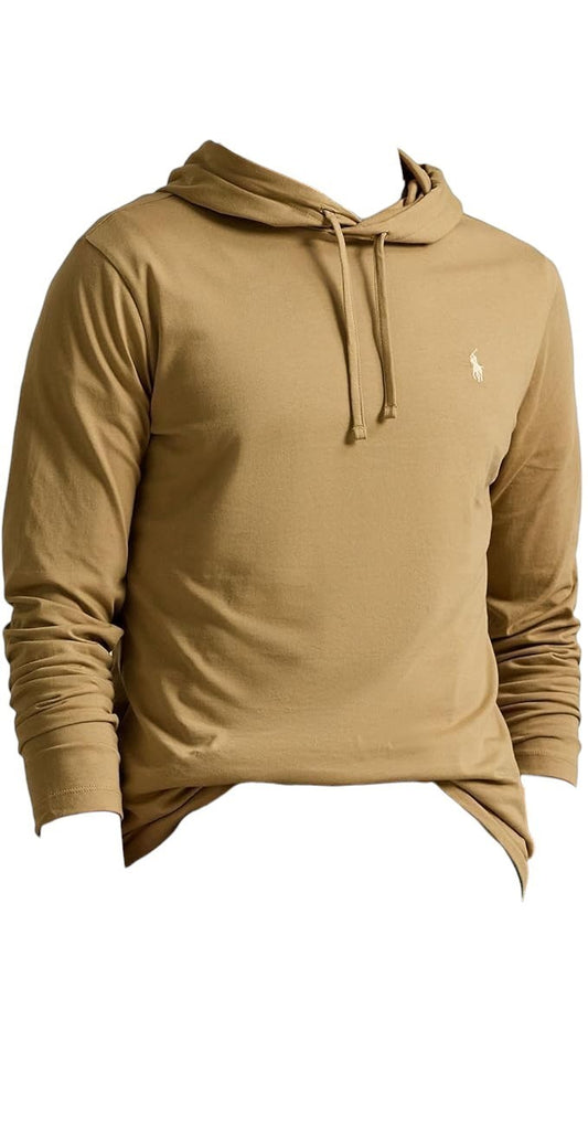 Polo Ralph Lauren Men's Jersey Hooded T-Shirt, Cafe Tan