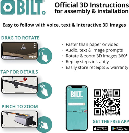 NEW Chamberlain 3/4HP MYQ Smart Garage Door Opener, Ultra Quiet BeltDrive-B4603T