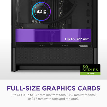 NZXT H510 Elite - CA-H510E-B1 - Premium Mid-Tower ATX Case PC Gaming Case - Dua