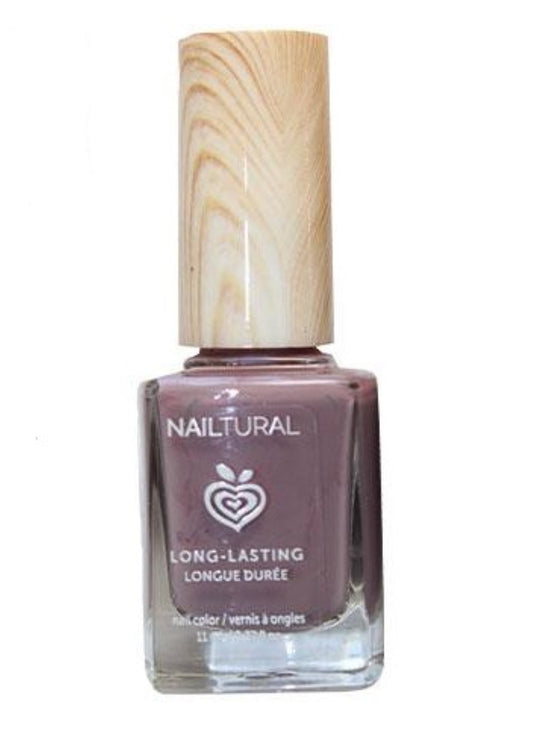 Nailtural Natural Vegan Nail Polish Color  Gritty Gains  Purple Gray