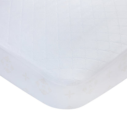 Carters Waterproof Fitted Quilted Crib and Toddler Protective Mattress Pad