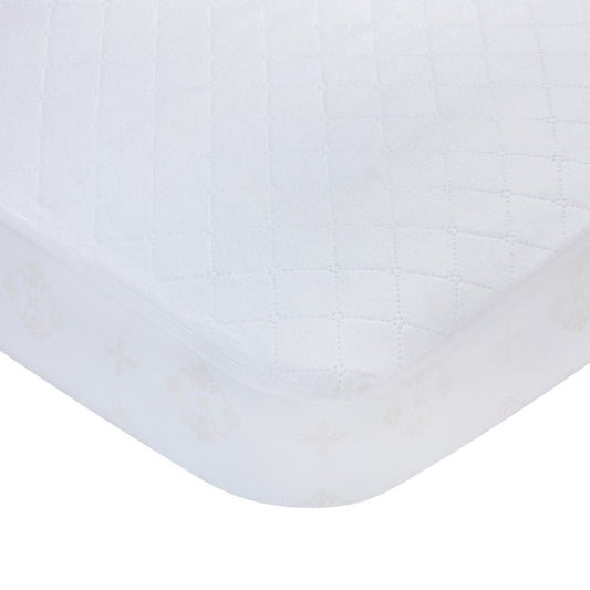 Carters Waterproof Fitted Quilted Crib and Toddler Protective Mattress Pad