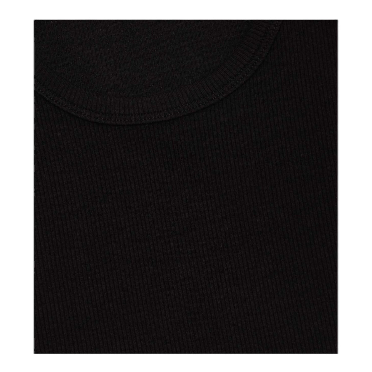 Cyrus Ribbed Scoop Neck Sleeveless Black Stretch Tank Top XS, S, M, L, XL