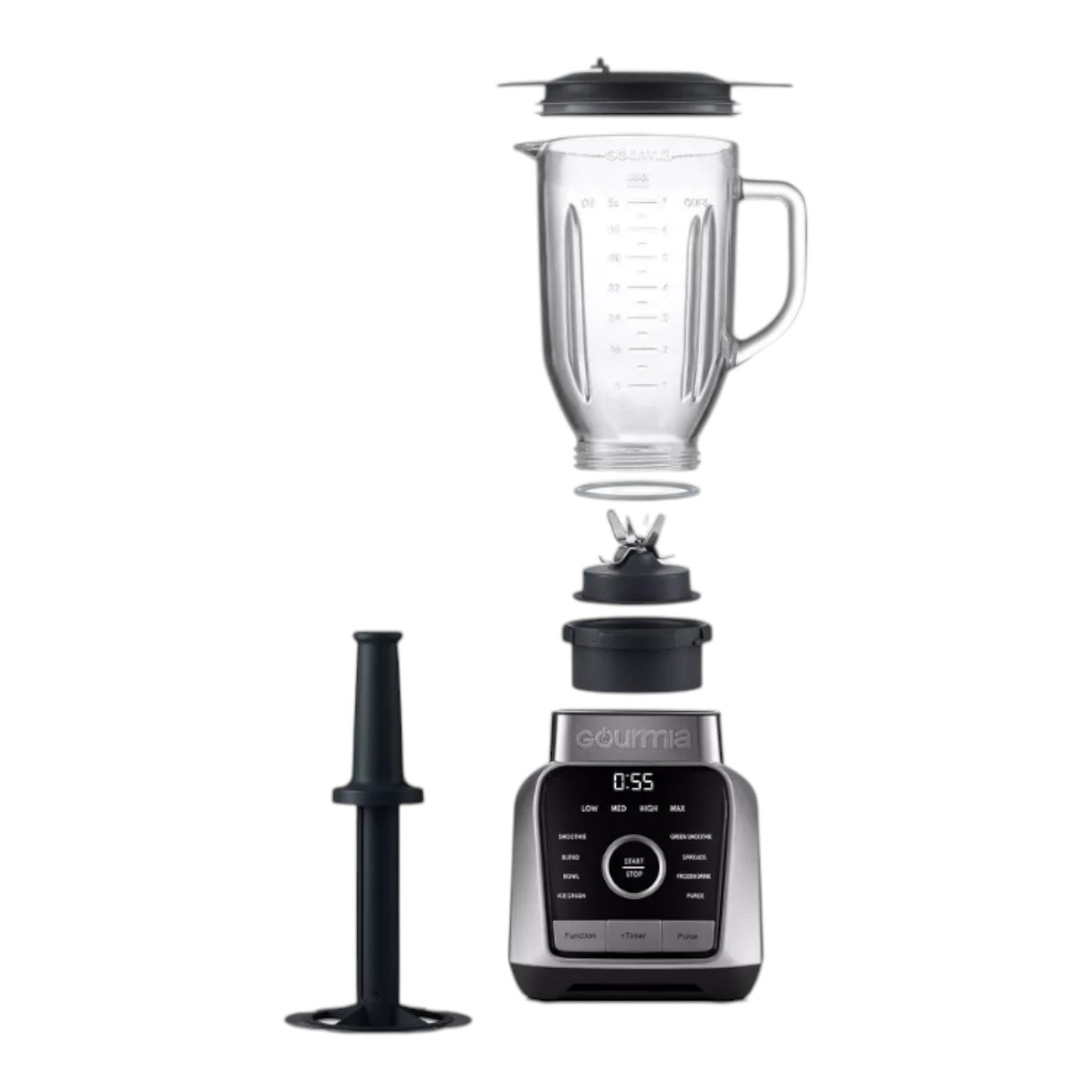 Gourmia Digital Blender with 8 Total Blend Programs, 4 Speeds