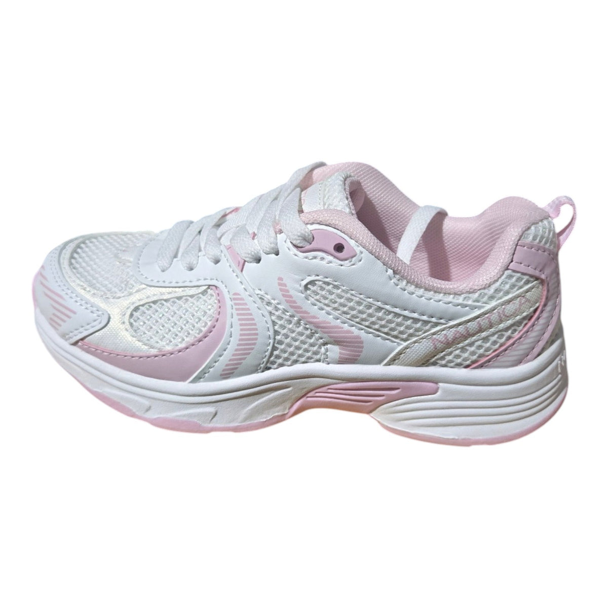 Nautica Girls White and Pink Sneakers - Monroe KN10771S - Missy Athletic -