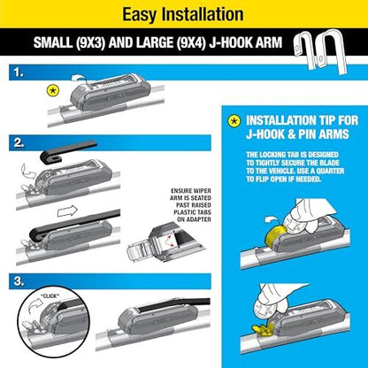 Rain-X 810202 Latitude 2-In-1 Water Repellent Wiper Blades, 14 Inch Windshield