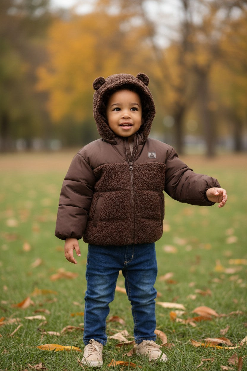 NEW GAP Baby & Toddler Recycled Sherpa Bear Puffer Jacket #845173