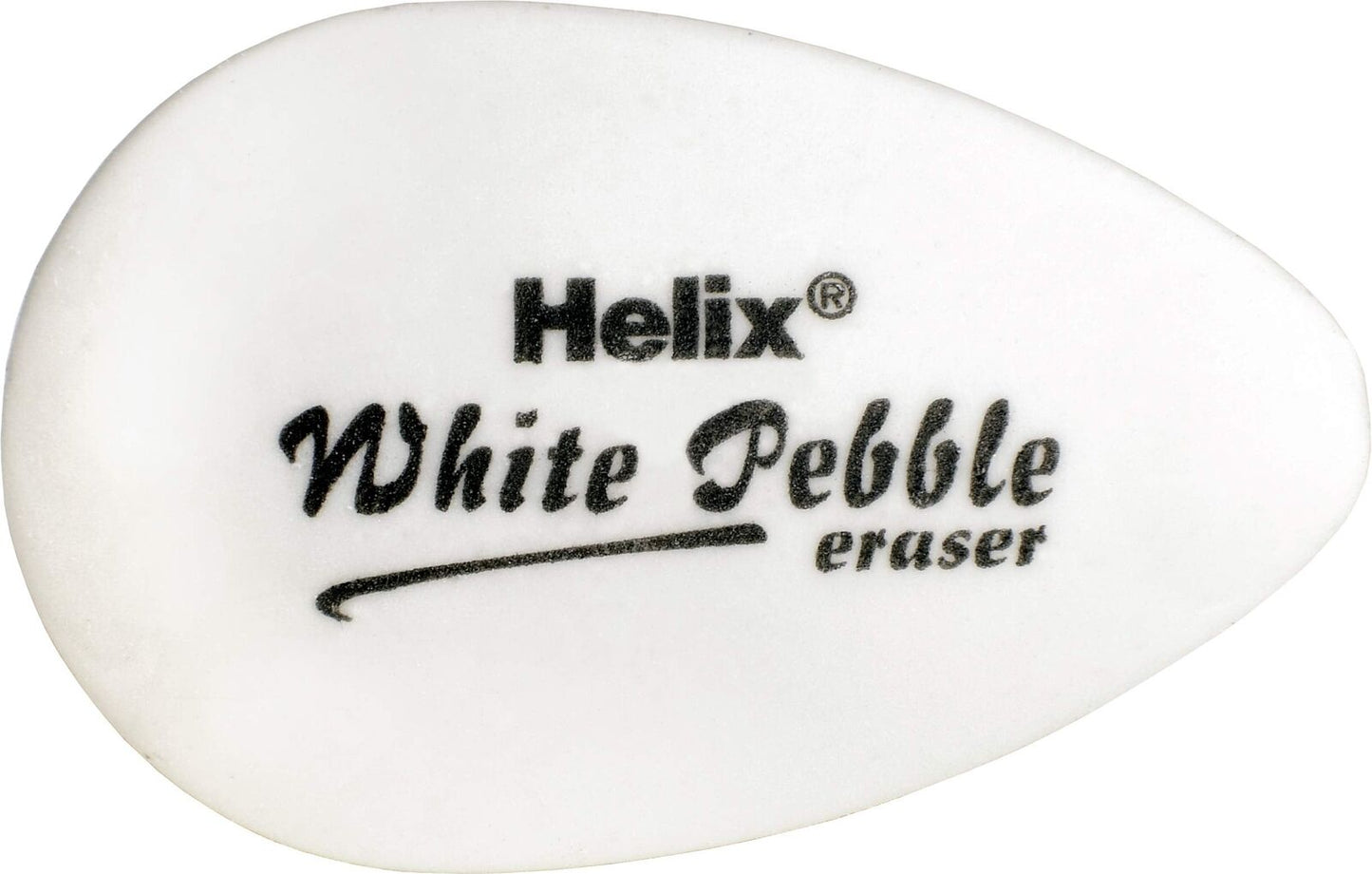 Helix White Pebble Ergonomic Eraser Pack of 2, Latex Free (25001)