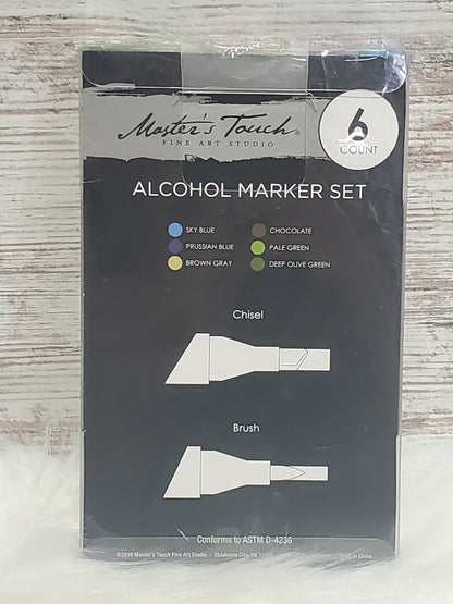 Master's Touch Alcohol 6 PC Marker Set,Various