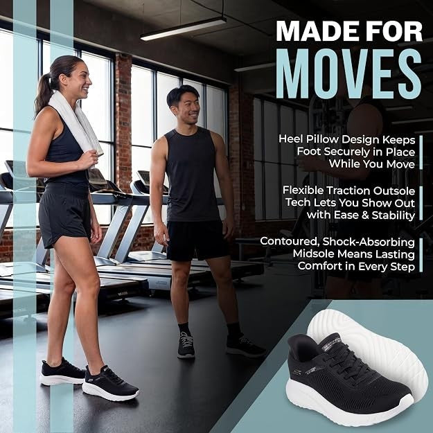 Skechers Women's Hands Free Slip-Ins: Bobs Sport Squad Chaos-Current Muse Sneake
