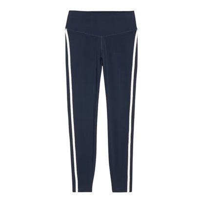 Old Navy High-Waisted PowerChill Side-Striped 7/8 Leggings, Navy, Size S - XL