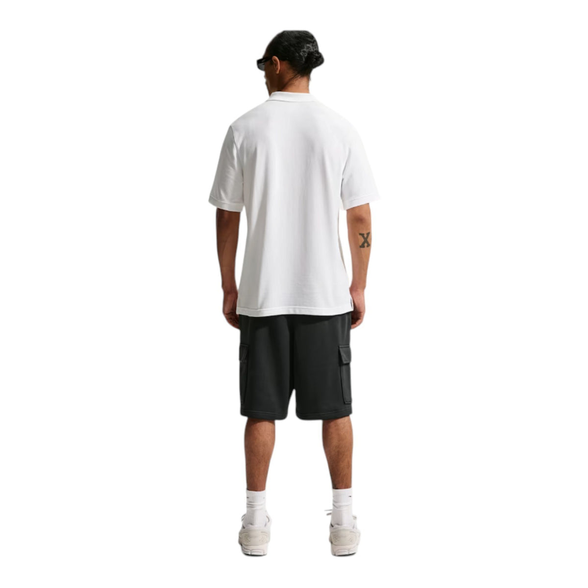 MENS NIKE CLUB FLEECE CARGO SHORTS FN3525-010 BLACK/BLACK/WHITE NEW-SIZE XXL