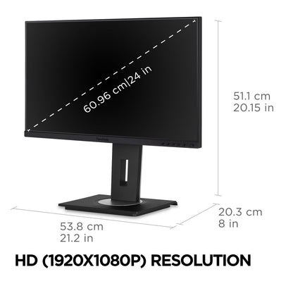 ViewSonic VG275 27" IPS 1080p Monitor, Ergonomic Design USB-C, HDMI, DisplayPort