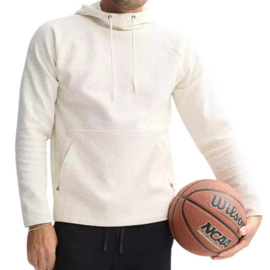 NWT - Men's FLX Textured Fleece Hoodie - Soft Cozy - Oatmeal Heather - Tall