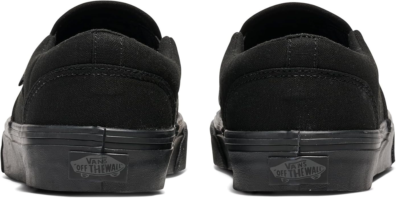 Vans Men's Asher Black Canvas Slip on Skate Shoes 🛹 Assorted Sizes 🛹 NWB