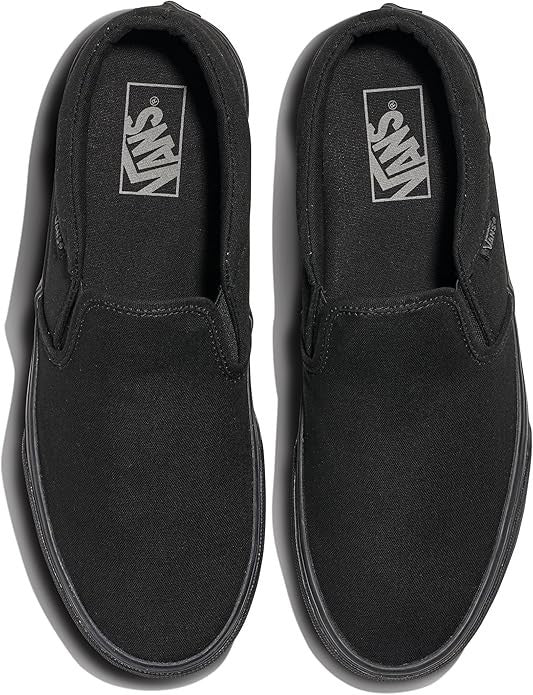 Vans Men's Asher Black Canvas Slip on Skate Shoes 🛹 Assorted Sizes 🛹 NWB