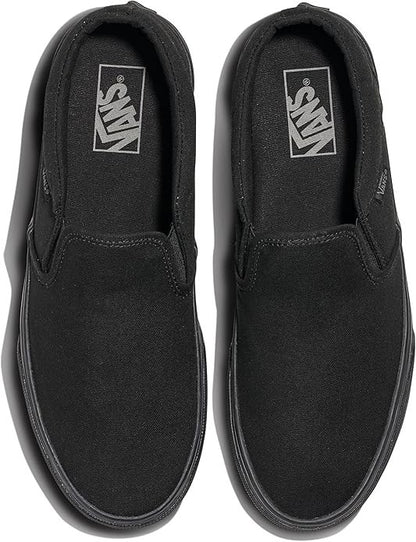 Vans Men's Asher Black Canvas Slip on Skate Shoes 🛹 Assorted Sizes 🛹 NWB