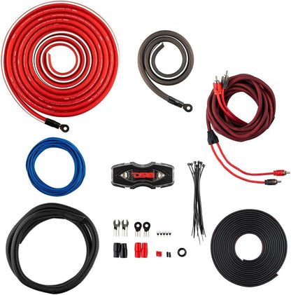 DS18 OFC 0 Gauge Amp Kit Copper Wiring Installation Car Audio Install OFCKIT0