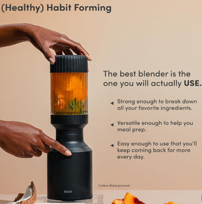 The Beast Mini Blender Plus - Mini Countertop Kitchen Blender - BLACK