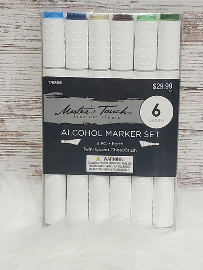 Master's Touch Alcohol 6 PC Marker Set,Various