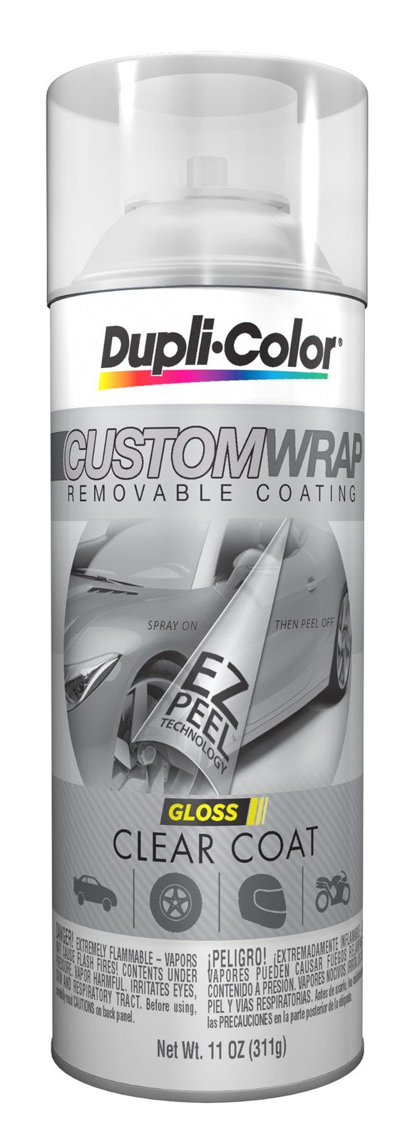 Dupli-Color ECWRC9017 Custom Wrap Gloss Removable Automotive Paint - Clear Spra