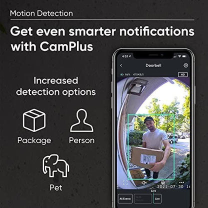 WYZE Wireless Video Doorbell Pro (Chime Included), 1440 HD Video, 1:1 Aspect Ra
