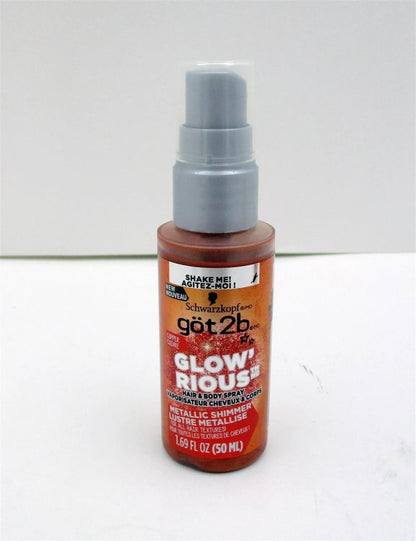 got2b GLOW'RIOUS Metallic Shimmer Hair Glitter & Body Glitter Duel Spray 1.69oz
