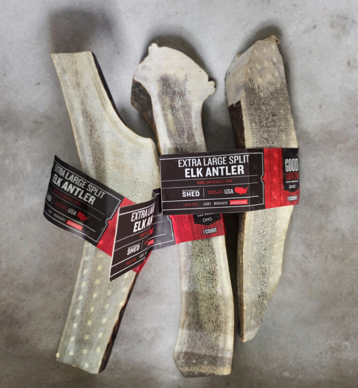 Good Lovin' Naturally Shed Split Elk Antler X-Large Dog Chew, SINGLE