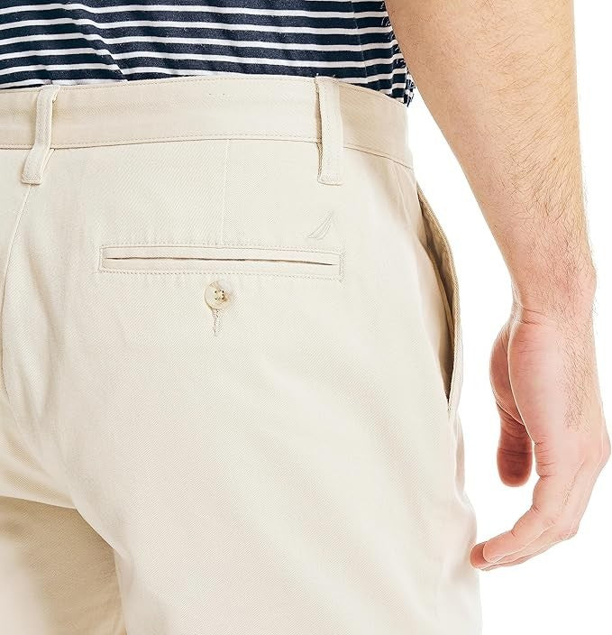 Nautica Mens Deck Shorts, 8.5" inseam, Classic Fit, Nautica Stone, 32W, NEW