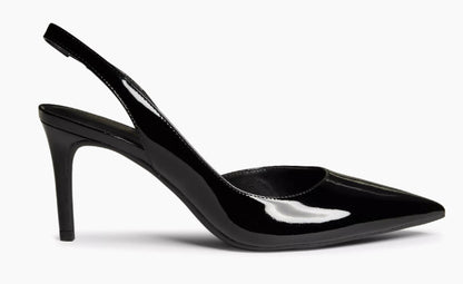 MICHAEL Michael Kors Alina Flex Slingback Pumps - Black Patent Leather