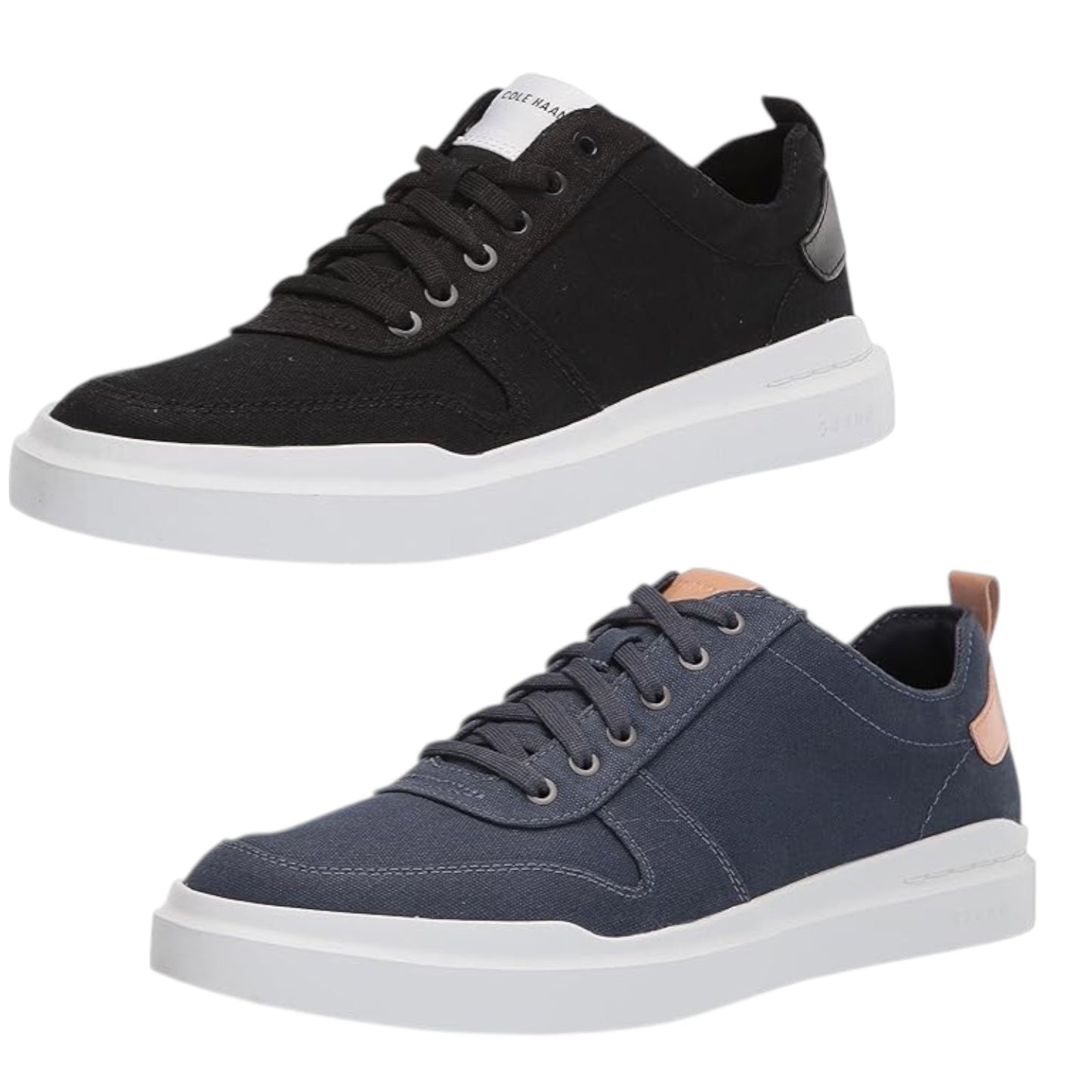 New Cole Haan Mens Grandpro Rally Canvas Court Sneakers - Black or Indigo