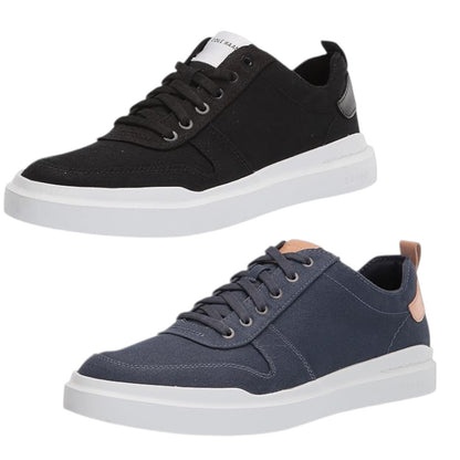New Cole Haan Mens Grandpro Rally Canvas Court Sneakers - Black or Indigo