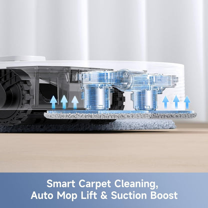 Mova E40 Ultra Robot Vacuum and Mop, 19,000Pa Suction, Extenable & Liftable Mop