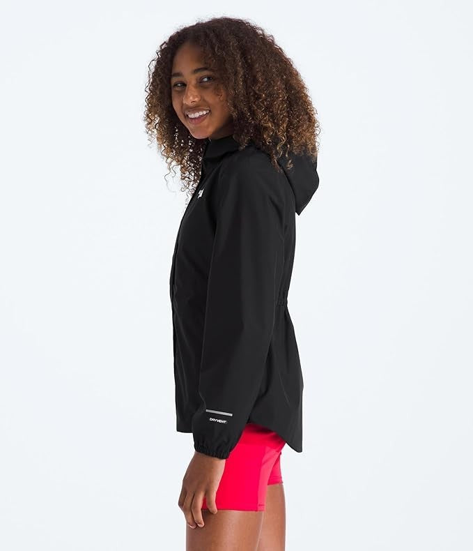 The North Face Girls Antora Rain Jacket Black Size M Waterproof Windproof Hooded