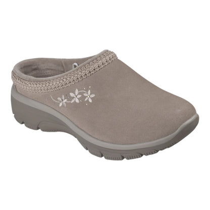 NEW WOMENS SKECHERS RELAXED FIT EASY GOIN SOFT CHARM SUEDE Clogs AUTHENTIC