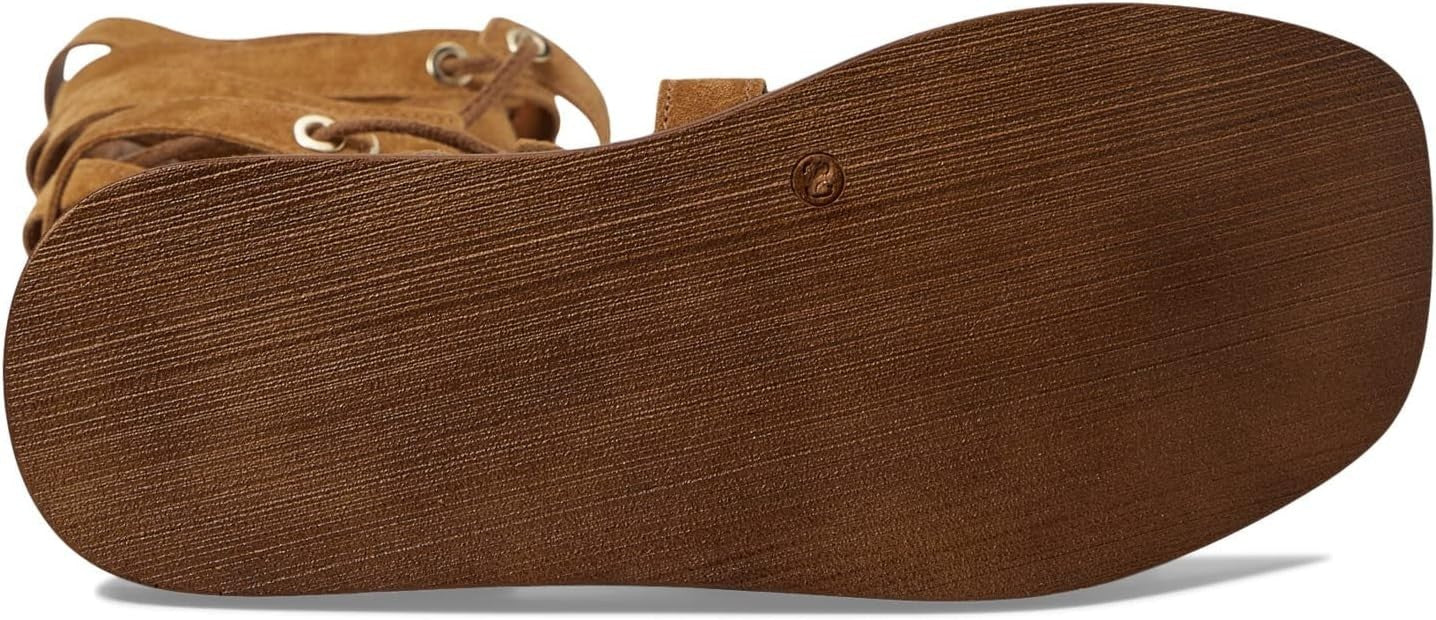 Free People Sun Chaser Gladiator Tall Lace Up Tan Suede Sandal Boho 37 New