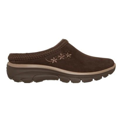 NEW WOMENS SKECHERS RELAXED FIT EASY GOIN SOFT CHARM SUEDE Clogs AUTHENTIC