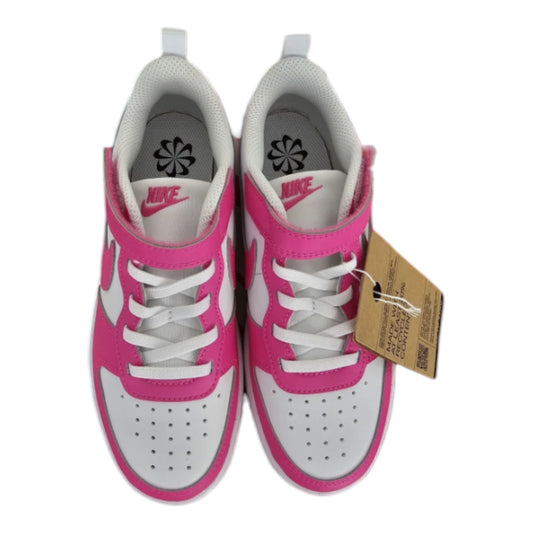 Nike Court Borough Low Recraft (Kids) White/Laser Fuchsia Size 1Y NEW