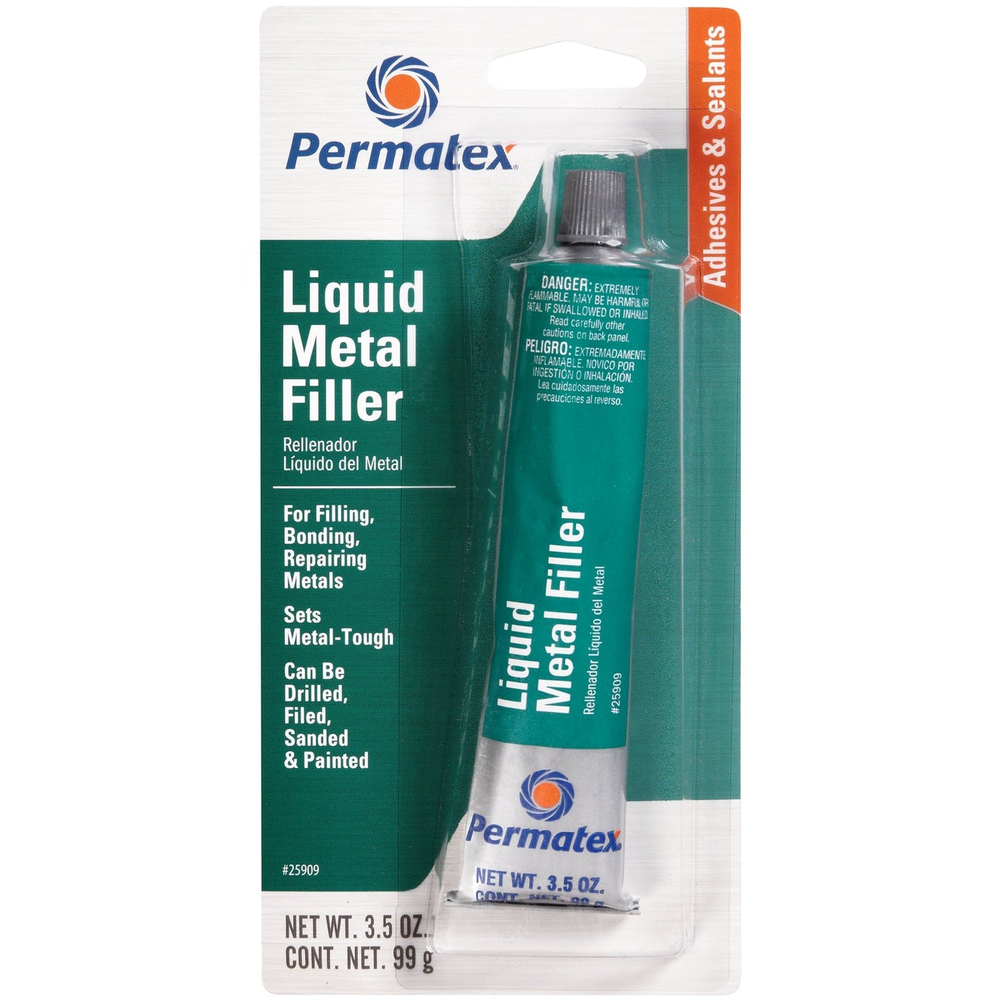 Permatex 25909-12PK Liquid Metal Filler, 3.5 oz.